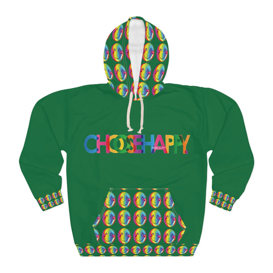 Choose Happy Hoodie Green