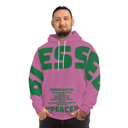 Pink on Green Peace Unisex hoodie