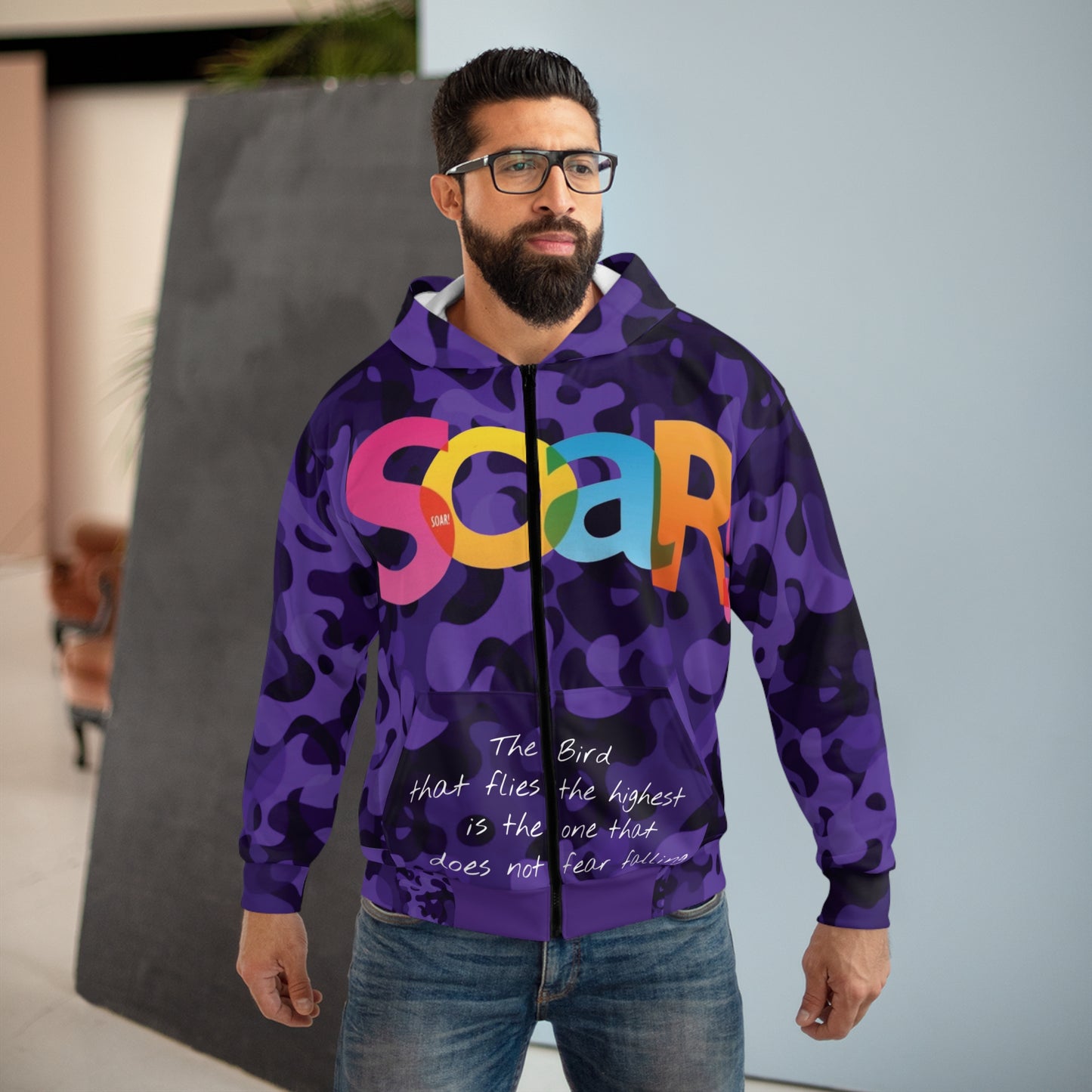 Purple Soar Camo Hoodie