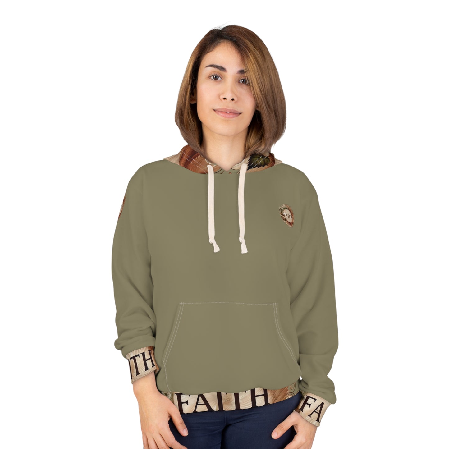 Now Faith Unisex hoodie pea green