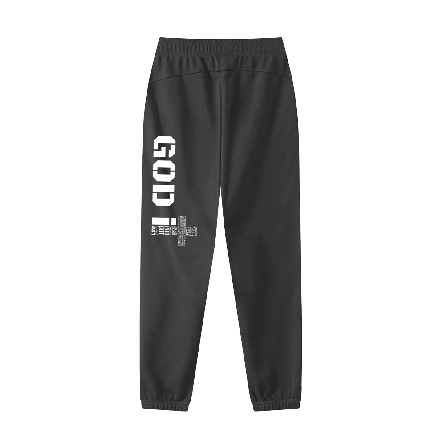 GOD iT Jogged Sweatpants White Print. You need to size up on this they run small.