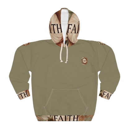 Now Faith Unisex hoodie pea green