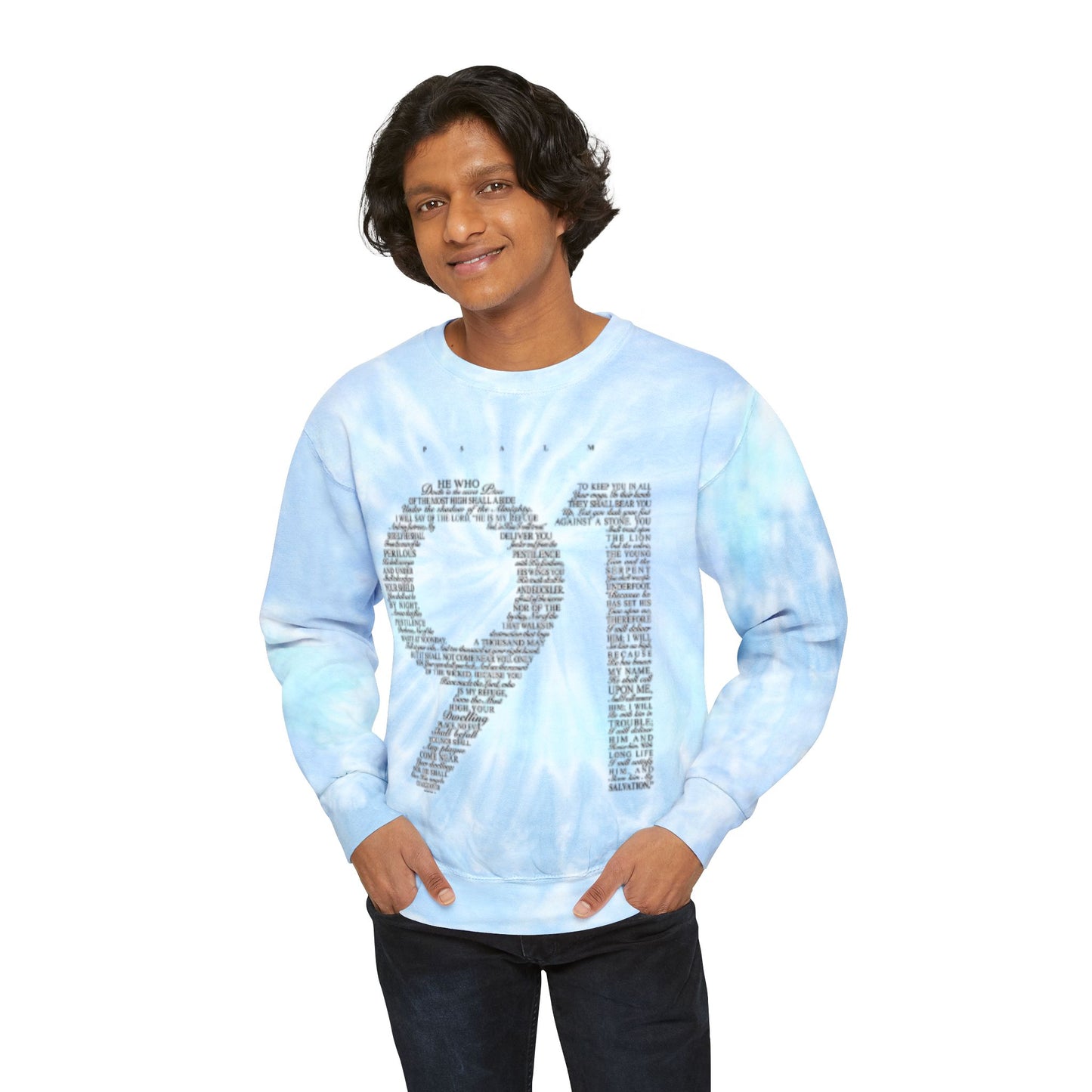 PSALM 91 Unisex Tie-Dye Sweatshirt