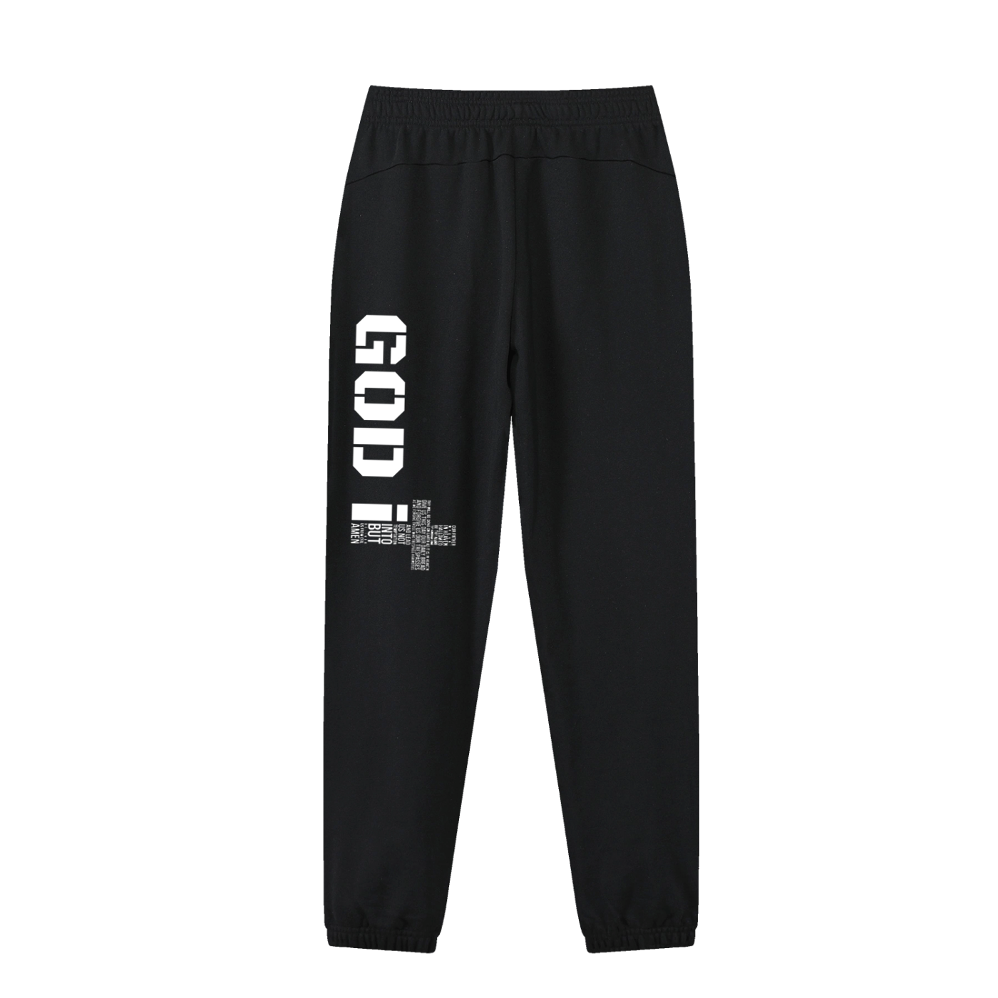 GOD iT Jogged Sweatpants White Print. You need to size up on this they run small.
