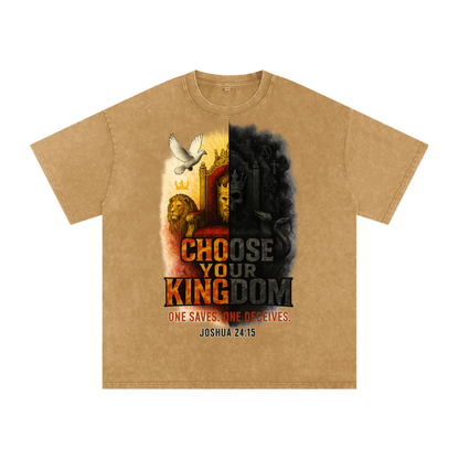 Choose Your Kingdom Snow Washed Oversized