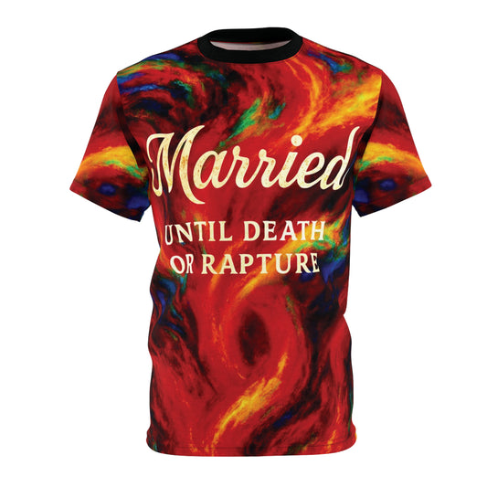 Married Until Death or Rapture Rainbow Swirl Unisex