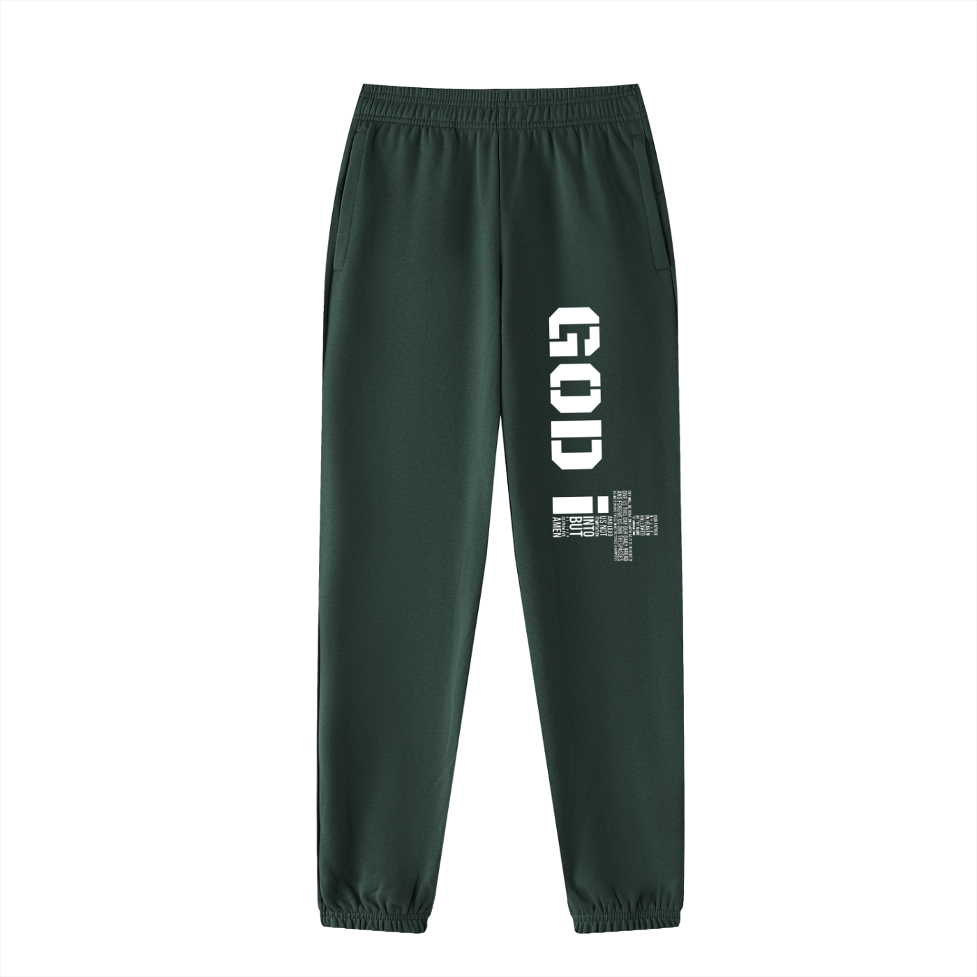 GOD iT Jogged Sweatpants White Print. You need to size up on this they run small.