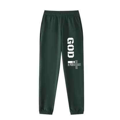 GOD iT Jogged Sweatpants White Print. You need to size up on this they run small.