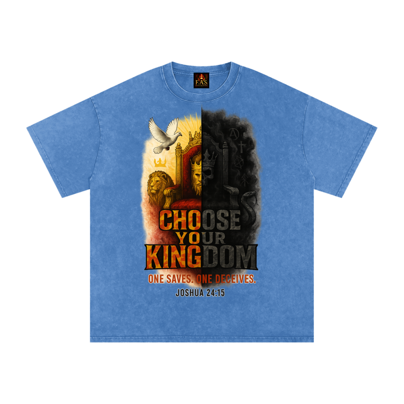 Choose Your Kingdom Snow Washed Oversized