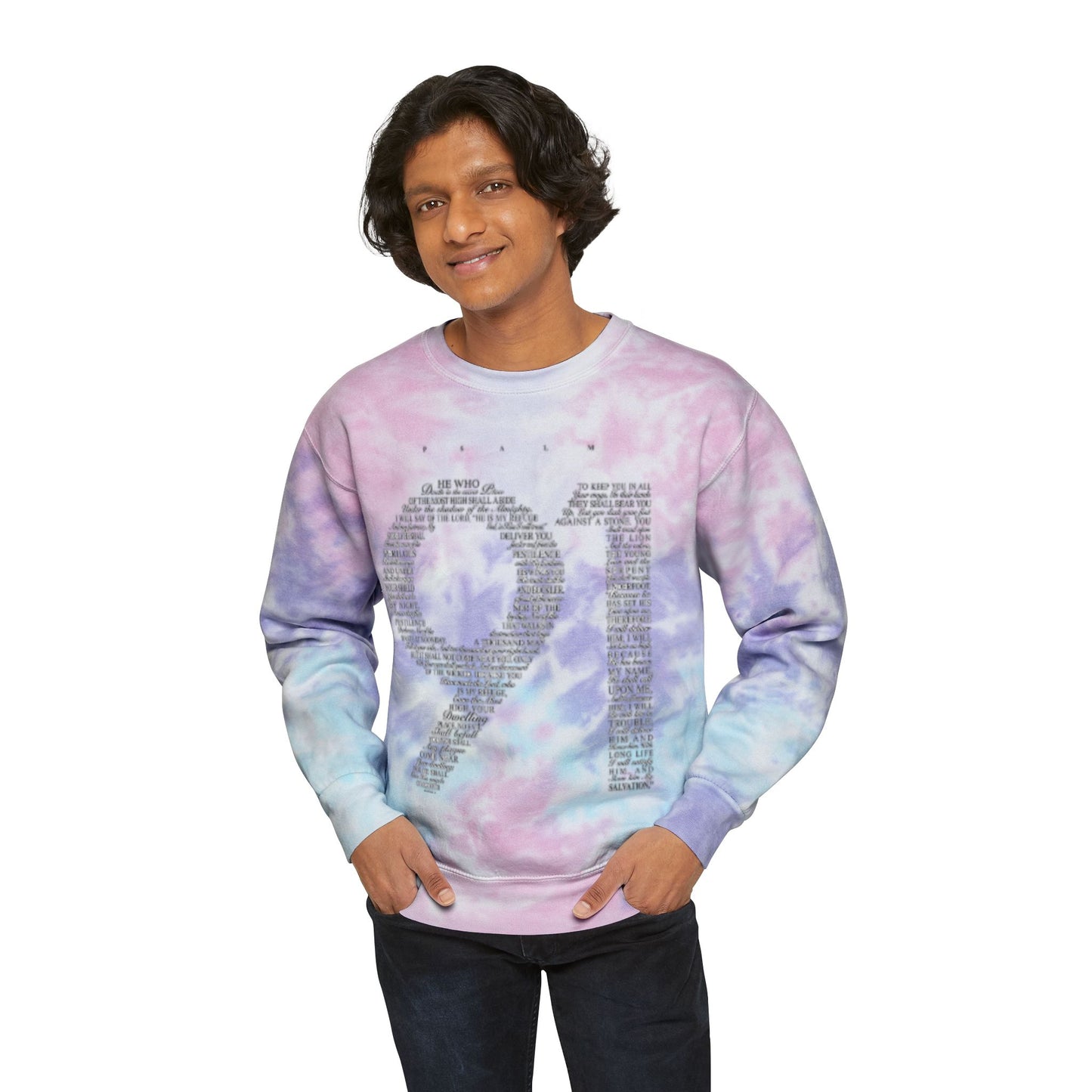 PSALM 91 Unisex Tie-Dye Sweatshirt