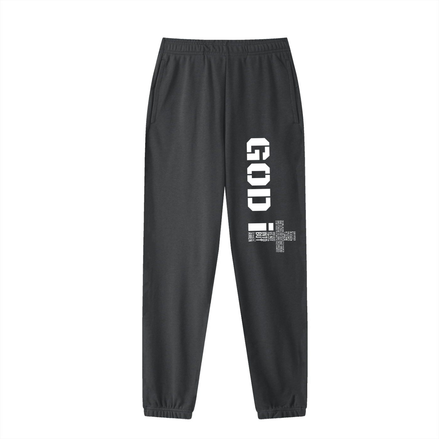 GOD iT Jogged Sweatpants White Print. You need to size up on this they run small.