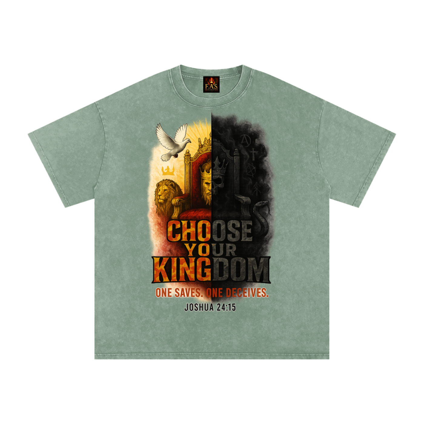 Choose Your Kingdom Snow Washed Oversized