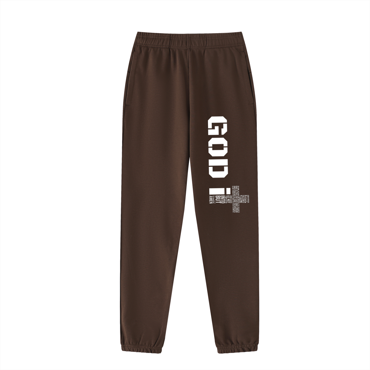 GOD iT Jogged Sweatpants White Print. You need to size up on this they run small.