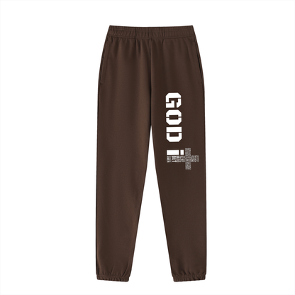 GOD iT Jogged Sweatpants White Print. You need to size up on this they run small.