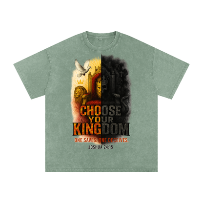 Choose Your Kingdom Snow Washed Oversized