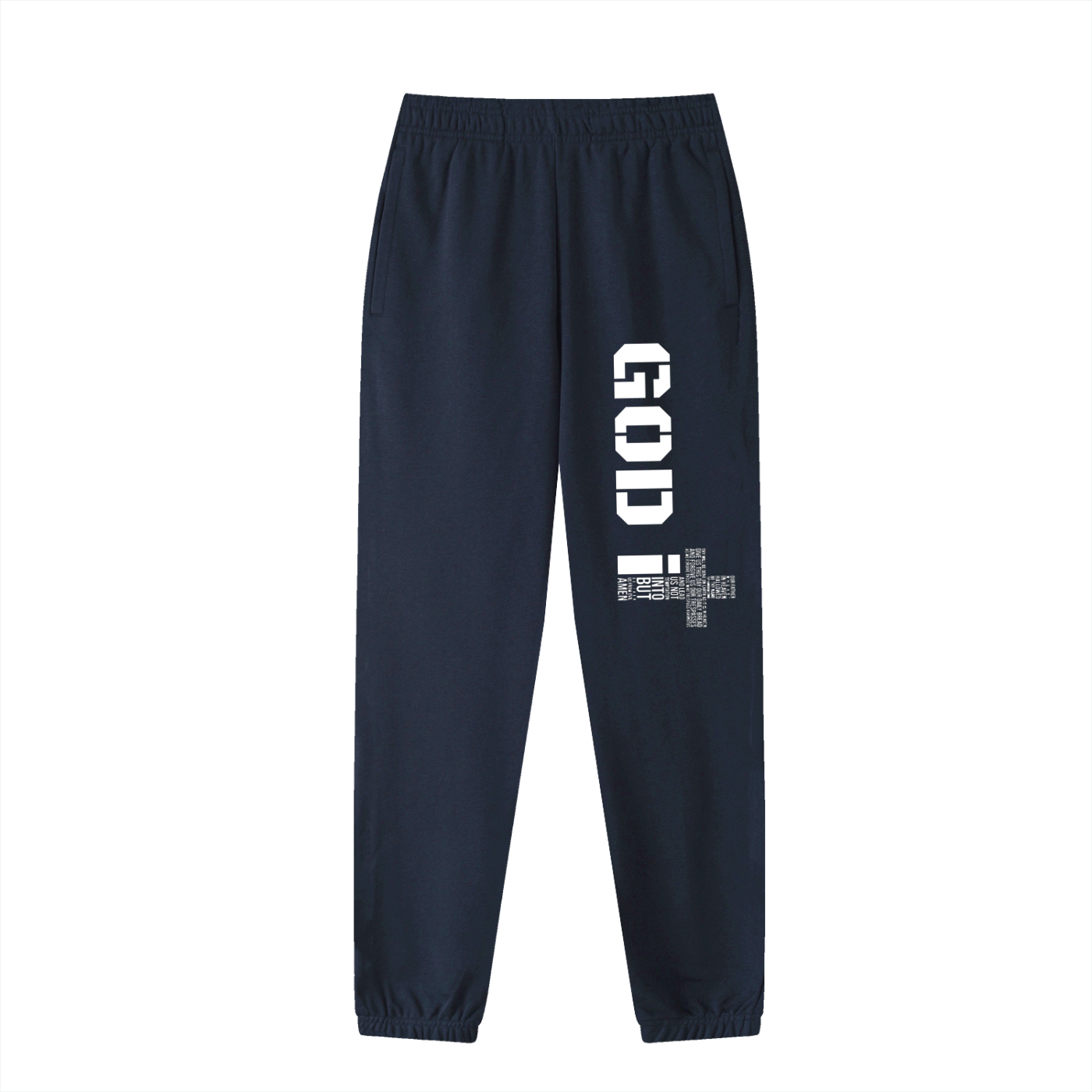 GOD iT Jogged Sweatpants White Print. You need to size up on this they run small.