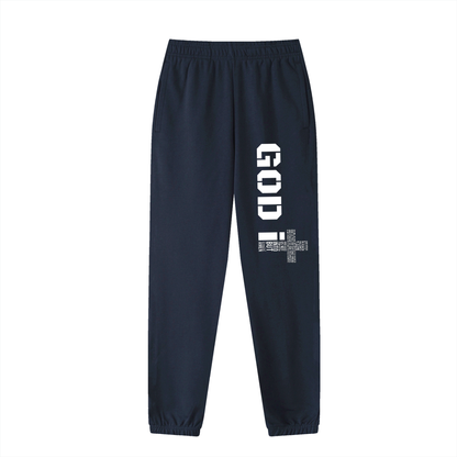 GOD iT Jogged Sweatpants White Print. You need to size up on this they run small.