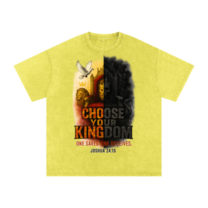 Choose Your Kingdom Snow Washed Oversized