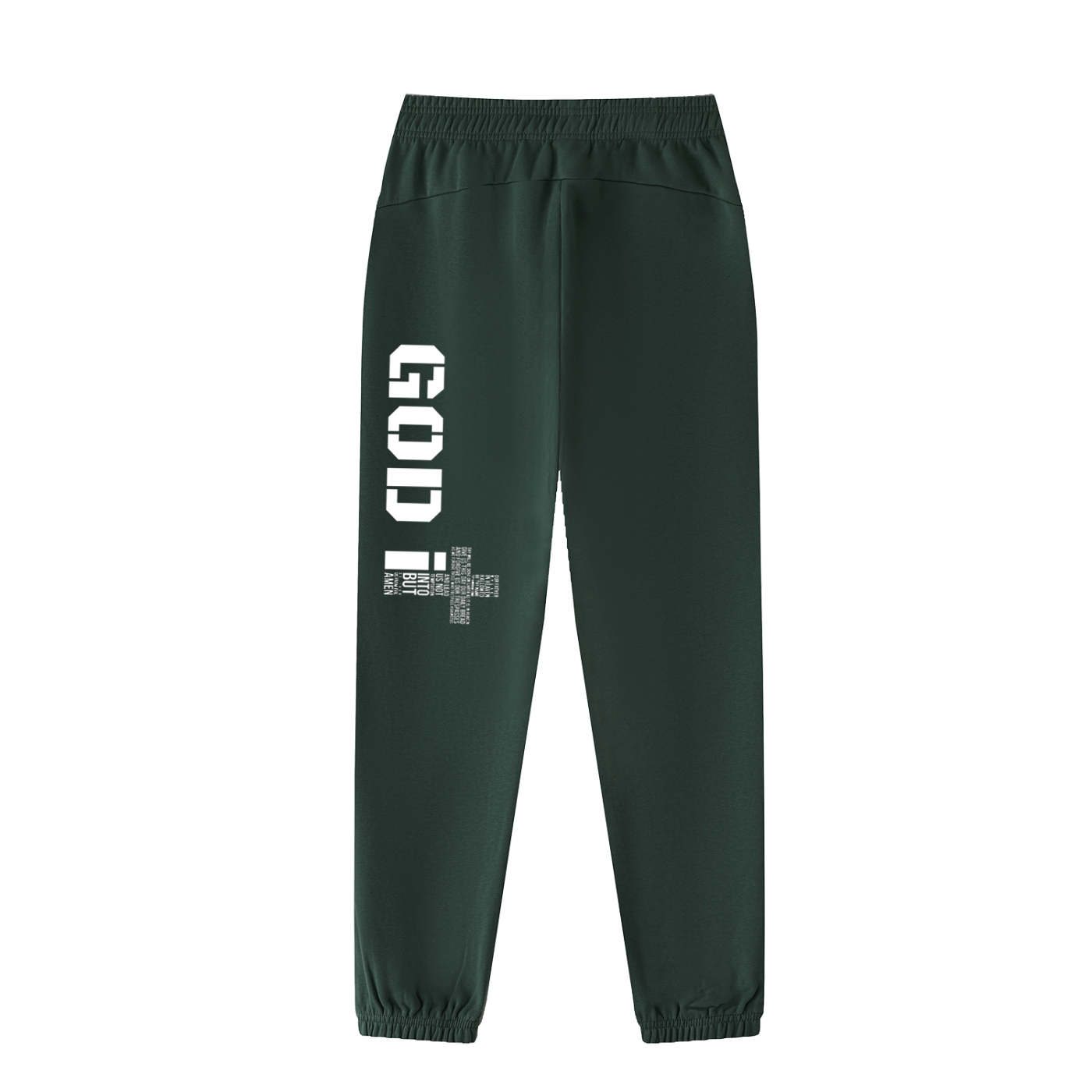GOD iT Jogged Sweatpants White Print. You need to size up on this they run small.