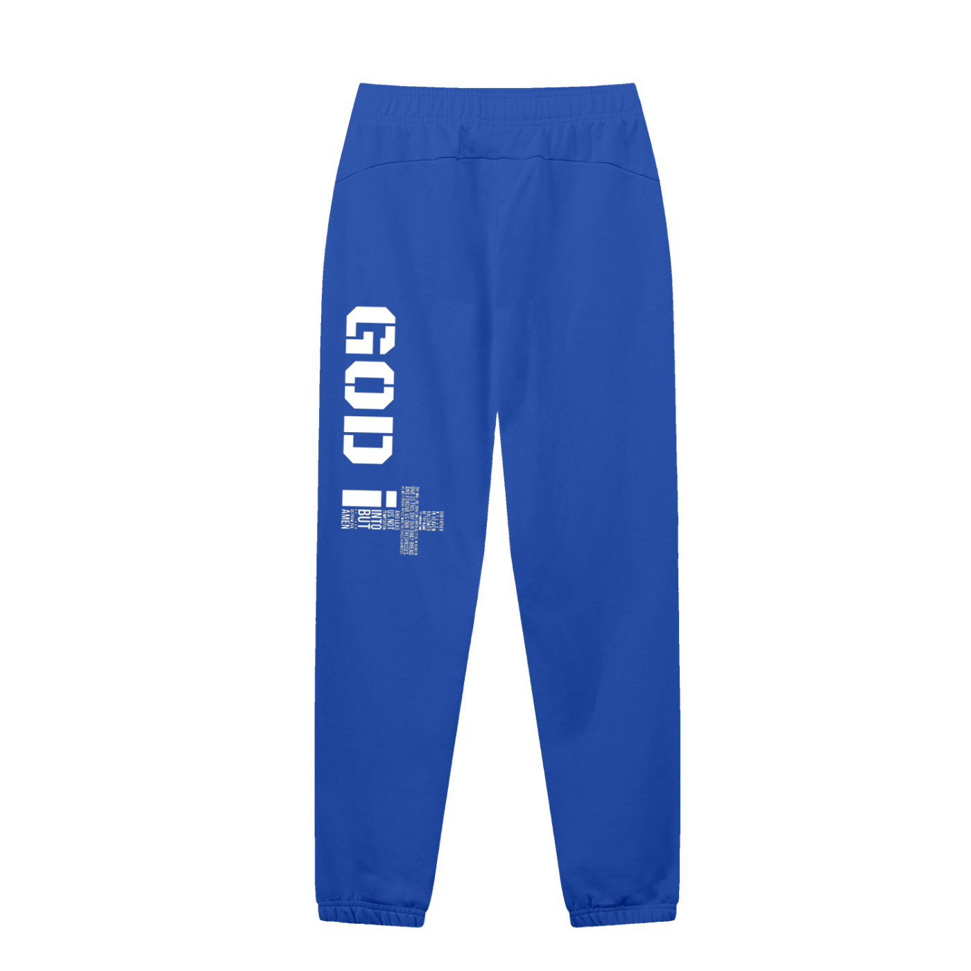 GOD iT Jogged Sweatpants White Print. You need to size up on this they run small.