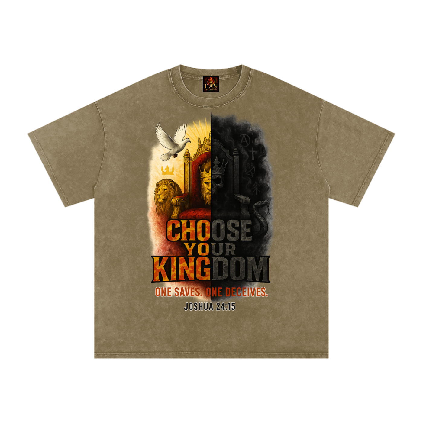 Choose Your Kingdom Snow Washed Oversized